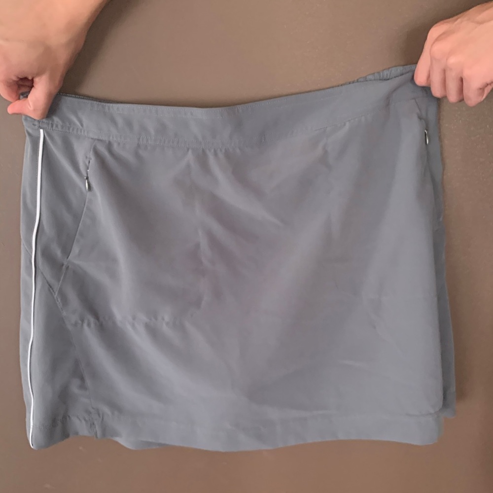 gray athletic skirt